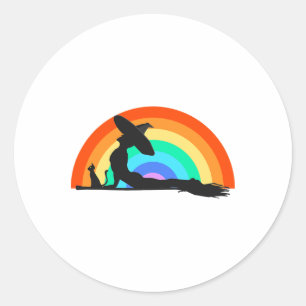 Adesivo Redondo Orgulho Yoga Lésbicas Gays Bissexuais e Transgêner