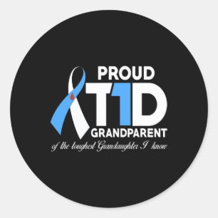 Adesivo Redondo Orgulhosa Avó Do T1D