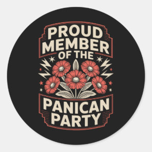 Adesivo Redondo Orgulhosa Deputada Do Partido Pânico Protestando T