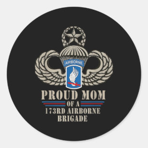 Adesivo Redondo Orgulhosa Mãe 173ª Brigada Veterana do Avião