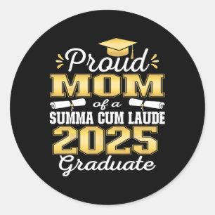 Adesivo Redondo Orgulhosa Mãe 2025 Summa Cum Laude Cl 2025 Formand