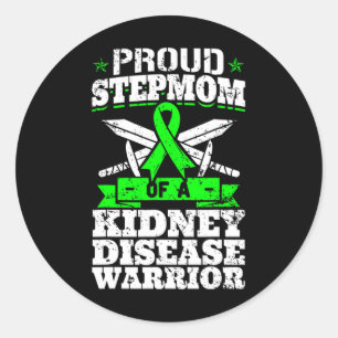 Adesivo Redondo Orgulhosa Mãe De Um Guerreiro Da Doença Renal Aw R