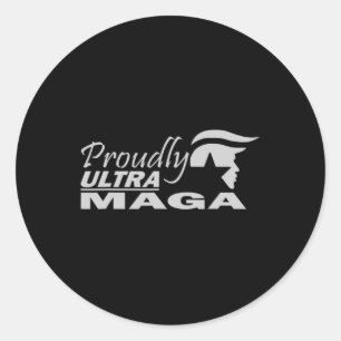 Adesivo Redondo Orgulhosa Ultra Maga Trump Anti Joe Biden Ultra Ma