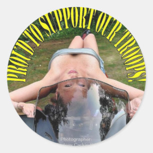 Adesivo Redondo Orgulhoso apoiar nosso círculo de Suzuki Hyabusa