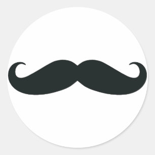 Adesivo Redondo Orgulhoso de meu Stache….Bigode
