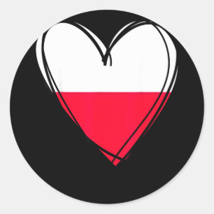 Adesivo Redondo Orgulhoso de ser polonês amo varsóvia polônia band