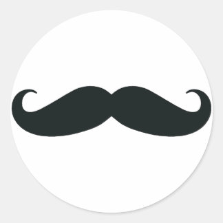 Adesivo Redondo Orgulhoso do meu bigode....bigode