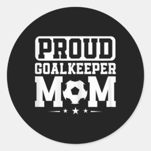 Adesivo Redondo Orgulhoso goleiro Mãe Futebol Goalie Mama Mãe Da