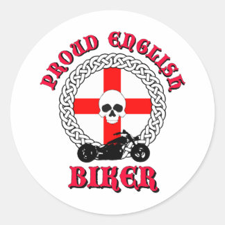 Adesivo Redondo Orgulhoso inglês Biker