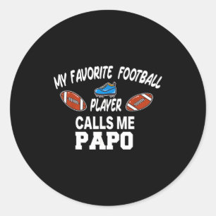 Adesivo Redondo Orgulhoso Pai de Futebol Engraçado Camisetas Famíl