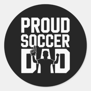 Adesivo Redondo Orgulhoso Pai de Futebol Fã Alegre Para os Pais _1