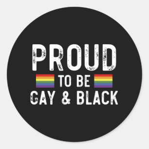 Adesivo Redondo Orgulhoso por Ser Gay e Mês do Orgulho Negro 2025