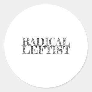 Adesivo Redondo Orgulhoso Radical de Esquerda Solidariedade Políti