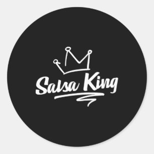 Adesivo Redondo Orgulhoso Salsa Dance King Gift Para Salsa Lover M