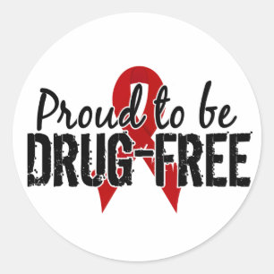 Adesivo Redondo Orgulhoso ser droga livre