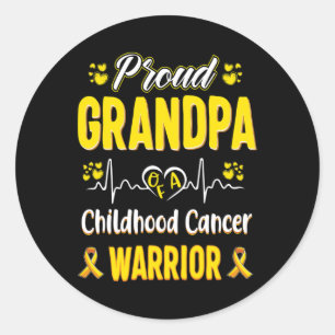Adesivo Redondo orgulhoso vovô, cancer de infância, conscientizaçã