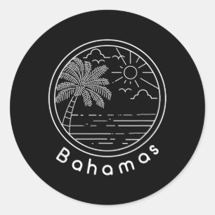 Adesivo Redondo Orgulhosos bahamenses das Bahamas Presente de band