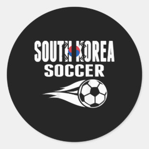 Adesivo Redondo Orgulhosos Fãs de Futebol da Coreia do Sul Jersey