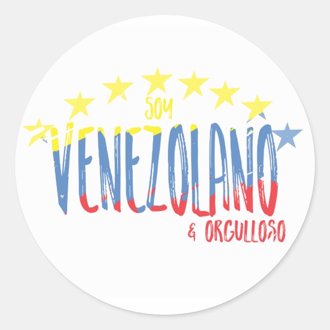 Adesivo Redondo Orgullo Venezolano (Frente)
