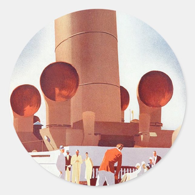 Adesivo Redondo Orient Cruises Big Funnel (Frente)