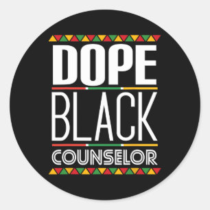 Adesivo Redondo Orientador Preto de Drogas Mês da História Negra