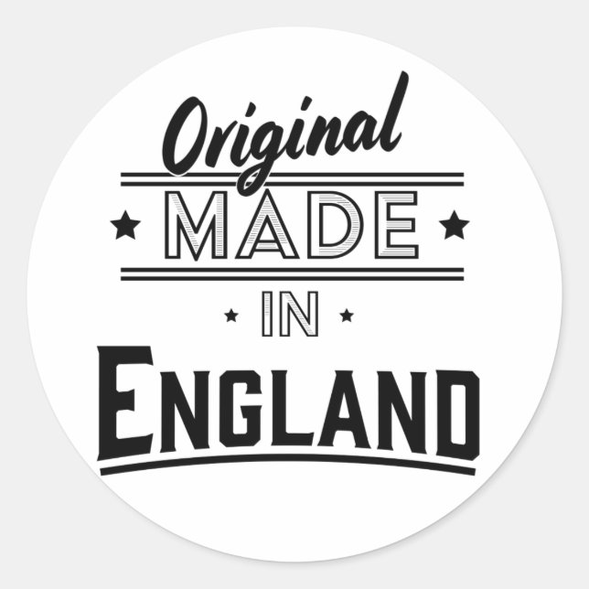 Adesivo Redondo Original feito na Inglaterra (Frente)