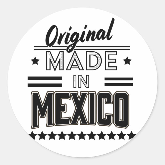 Adesivo Redondo Original feito no México (Frente)