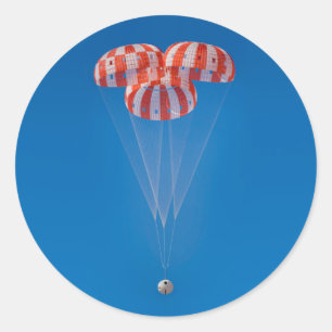Adesivo Redondo Orion Spacecraft Parachute Landing