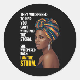 Adesivo Redondo Orisha Oya Eu Sou A Tempestade - História Negra Mê