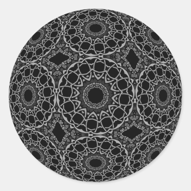 Adesivo Redondo Ornamentado de Perfeição de Portador (Frente)