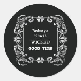 Adesivo Redondo Ornamentado Fronteira Negra