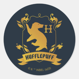 Adesivo Redondo Ornamentado HUFFLUFF™ House Crest