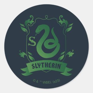 Adesivo Redondo Ornamentado SLYTHERIN™ House Crest