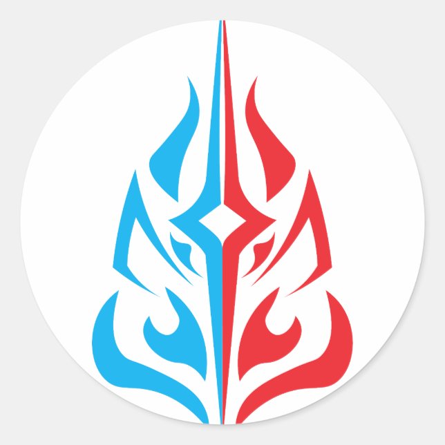 Adesivo Redondo Ornamental Floral Design (Frente)