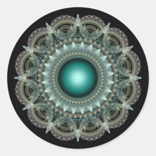Adesivo Redondo Ornamento caleidoscópico