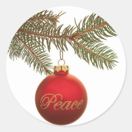 Adesivo Redondo Ornamento da Paz com Greenery Sticker