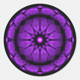 Adesivo Redondo Ornamento fabuloso, sagrado, redondo azul