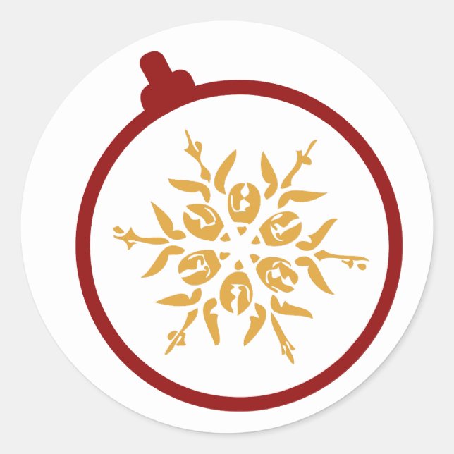 Adesivo Redondo Ornamento Minimalista (Frente)