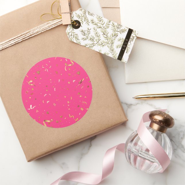 Adesivo Redondo Ornamentos Celebratórios 4 (Presentear)