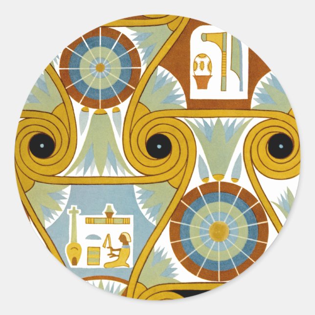 Adesivo Redondo Ornamnet Egípcia #1 em Emporio Moffa (Frente)