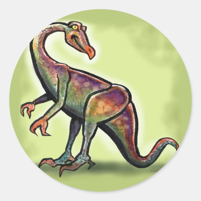 Adesivo Redondo Ornithomimus (Frente)