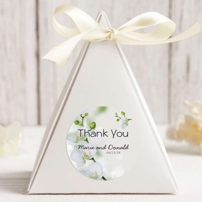 Adesivo Redondo Orquídea elegante suave (Criador carregado)