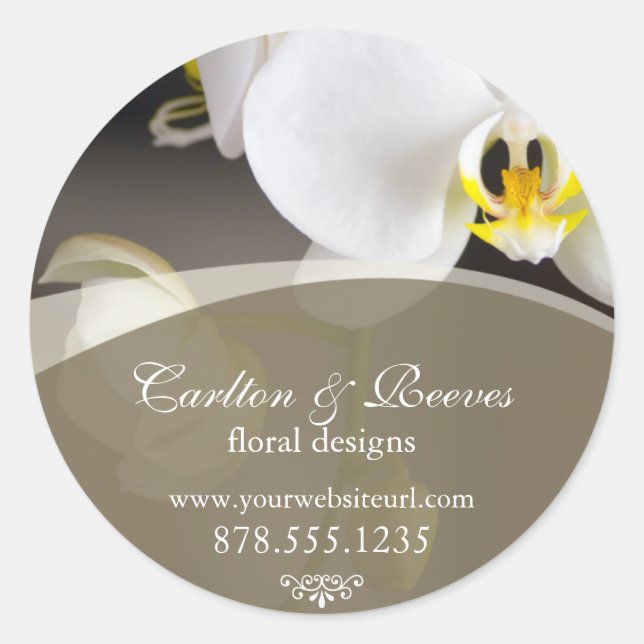 Adesivo Redondo Orquídeas 2 (Frente)