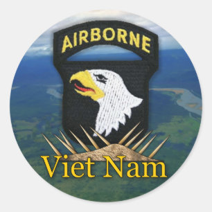 Adesivo Redondo os 101st veteranos Vietnam da divisão