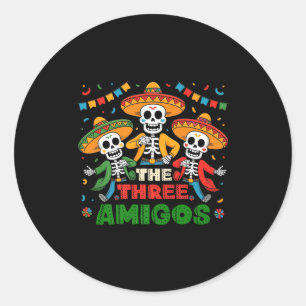 Adesivo Redondo Os 3 três amigos três amigos tres amigos cinco