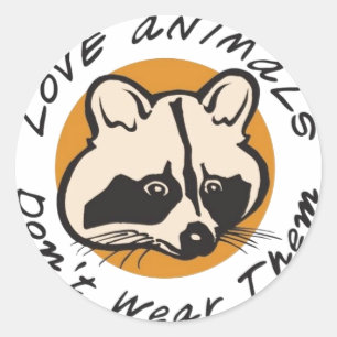 Adesivo Redondo Os animais do amor não os vestem