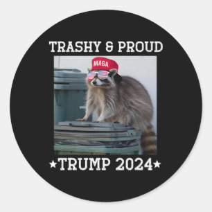 Adesivo Redondo Os apoiadores de Trump lixo Joe Biden Trashy e Pr