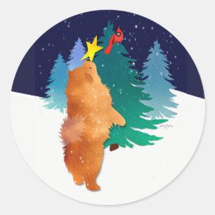 Adesivo Redondo Os autocolantes Celestiais