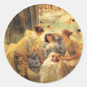 Adesivo Redondo Os banhos de Caracalla em detalhe