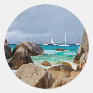 Adesivo Redondo Os Banhos, Virgin Gorda, Ilhas Virgens Britânicas